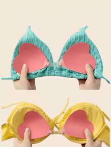 1 chiếc áo ngực dán không dây vô hình, hình trái tim, bằng silicon dành cho ngực nhỏ, nâng đỡ và tạo dáng, thích hợp cho váy hở lưng và váy cưới. - Nhiều màu - Xem 3