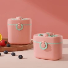 KUNT 1pc 410ml/600ml Baby Bee Milk Powder Container, Portable Cute Infant Complementary Food Rice Powder Box, Sealed Moisture-Proof Milk Powder Dispenser With Spoon - Multicolor - View 11