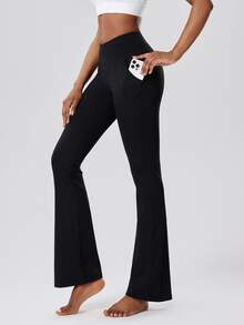 3 Stück Damen Thermofutter Radfahrhose, Sport Schlaghose, Hoher Bund formende Leggings, mit 2 Taschen, geeignet für Fitness, Yoga, Laufen, Outdoor Sport, Radfahren, Herbst/Winter, Fleece