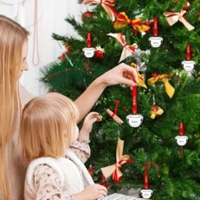 6 pièces Cloche de traîneau de Noël avec ruban rouge - Petites cloches en métal de 1,5 pouces, convient pour la décoration d'arbre, de mariage, de douche et de fête