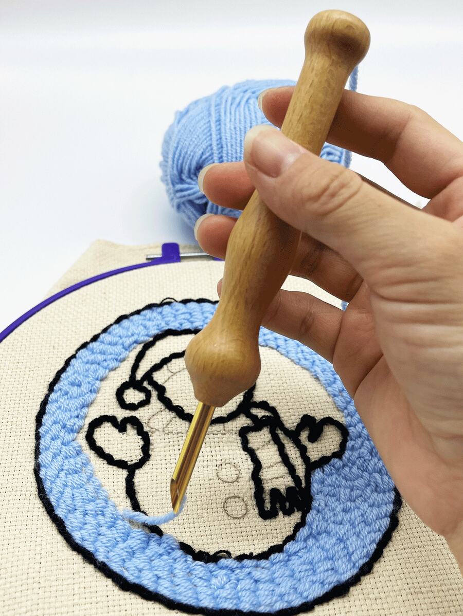 Punch Embroidery Kit, Includes Punch Needle And Threader, DIY Rug Making, Wall Decor And Punch Needle Craft Tools