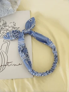 1pc Women's Paisley Pattern Retro Elastic Headband/Headscarf Fall Hair Band Bowknot Hair Accessories Women Bandana Casual Sweatband Autumn Hair Wrap Winter For Vacation Outfits Woman