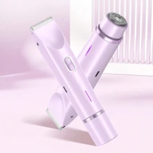 2-In-1 Electric Shaver & Body Hair Trimmer, USB Rechargeable, Painless Shaving, Wet & Dry Use, Stainless Steel Blades, Suitable For Legs, Bikini Line, Underarms - Holiday Gift, Beauty Tool, Stylish Design, Sturdy Construction - Multicolor - View 14