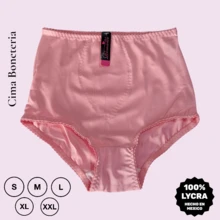 CIMA BONETERIA Panty de Licra para mujer dama adolescentes o adultos mayores cintura alta reforzada en abdomen y laterales con puente de algodón - Multicolor - Ver 7