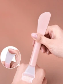 4/1 件装硅胶面膜刷带刮刀，二合一 DIY 泥面膜混合美容工具