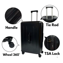 ORLACS Equipaje, Juego de Maletas 20+24+28, Juego de Tres Piezas, Material Rígido de PP, El Modelo de 20" Puede Poner Agua en la Maleta, Puede Poner su Teléfono en Cada Maleta, Cada Maleta Tiene un Asa en la Parte Delantera, Ligero, Cerradura de TSA, Expandible con Doble Cremallera, Gran Capacidad de Almacenamiento, Ruedas Universales Silenciosas de 360°, Alta Calidad, Duradero, Impermeable, Resistente al Desgaste, Resistente a los Arañazos, Marca Europea, Diseño Europeo, Artículo Superior, Adecuado para Viajes de Negocios, Esencial para Viajes de Negocios, Traslados, Vacaciones, Cómodo para Viajes Familiares, Equipaje de Mano para Aerolíneas, Regalo Especial, Adecuado para Hombres y Mujeres, Múltiples Colores Disponibles