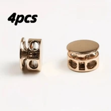 2/4 件免系带鞋带锁 - 金属弹簧夹，适用于运动鞋、休闲鞋、运动裤、DIY 帽绳 - 弹性张力和缝纫配件