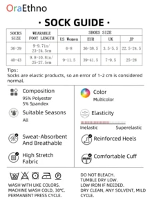 1/5 pares de calcetines de tripulación para mujer de diseño bordado de caballero, cómodos y casuales, que absorben la humedad, engrosados, divertidos, únicos, personalizados, sugerencia de regalo de otoño/invierno - Multicolor - Ver 6