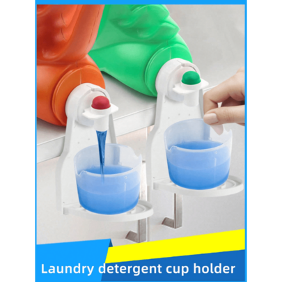 2pcs New Laundry Cleaning Agent Holder Rack To Prevent Spill And Drip, Foldable Cup Holder For Bathroom & Kitchen, Sturdy Summer Assembled Rack