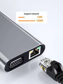 11 In 1 USB C Hub Type C To 4K HD-Compatible USB 3.0 Multifunctional Adapter - 黑色 - 查看 5