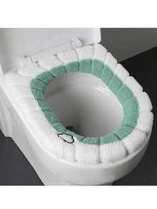 1/5pcs Creative Pumpkin Pattern Universal Toilet Seat Cover With Handle, Washable Toilet Cushion - Multicolor - View 10