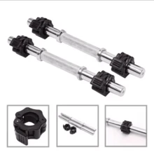 25/50毫米健身杠铃夹六角稳定哑铃旋转锁塑料通用杠铃夹力量训练 - 彩色 - 查看 2