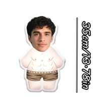 Spersonalizowana poduszka z obrazkiem, uroczy motyw z kreskówki, spersonalizowana poduszka z portretem, druk dwustronny, poduszka na sofę, wyjątkowy prezent urodzinowy, Boże Narodzenie, Halloween, Święto Dziękczynienia, dla rodziny i przyjaciół - Wild Man