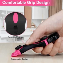 1 Set Of Multifunctional Cleaning Spatula, Degumming Spatula, Glass Spatula, Car Film Tool.1 Pink Double-Headed Scraper + 10 Metal Blades + 10 Plastic Blades.Suitable For Floor Cleaning, Glass Stickers, Kitchen Decontamination, Beauty Seam Construction, Home Decoration.Outdoor Advertising, Etc.A Cleaning Artifact For Families And Professionals. - Pink - View 7