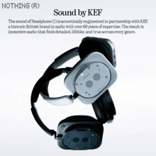 Nothing 耳机 1 黑色，播放时间长达 80 小时，实时自适应 ANC，IP52 防尘防水，KEF 音响，高保真音效，空间音频，清晰语音技术 - 黑色 - 查看 7