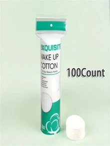 100/600片/包 珍珠质感卸妆棉，柔软亲肤，三层加厚设计，干湿两用，可用于面部和眼部清洁、卸除指甲油，日常护理，方便旅行携带，送给女朋友、情人节、感恩节的礼物 - 白色 - 查看 13