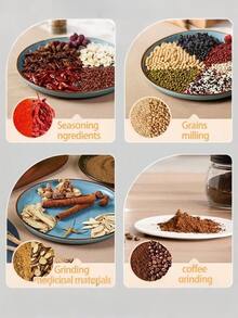 1pc Multi-Functional Electric Grinder, Multi-Purpose Grinding Equipment, Chinese Herbal Medicine Grinder, Universal Grain, Spice, Coffee & Herb Grinder, Precision Grinder, Coffee Bean Grinder, Small Precision Pulverizer, Food Processor Crusher, Small Powder Grinder - EU C Type Plug(220-240V) - View 8