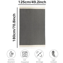 Selimut Lembut Bolak-balik YEUZLI 100% Katun dengan Rumbai, Gaya Boho 49,2 x 70,8 Inci, Penutup Sofa Bertekstur & Selimut Ringan untuk Tidur Siang di Sofa, Tempat Tidur, Ruang Tamu & Dekorasi Rumah, Dapat Digunakan Sepanjang Musim - MultiWarna - View 3