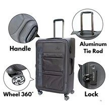 Equipaje ORLACS, Juego de Maletas 20+24+28, Conjunto de Tres Piezas, Material de Nailon, Ultra Ligero, Carrito de Aluminio, Asa Única, Cerradura, Cremallera Doble Expandible, Gran Capacidad de Almacenamiento, Ruedas Universales Silenciosas de 360 Grados, Alta Calidad, Duradero, Impermeable, Resistente al Desgaste y a los Arañazos, Marca Europea, Diseño Europeo, Productos de Primera Calidad