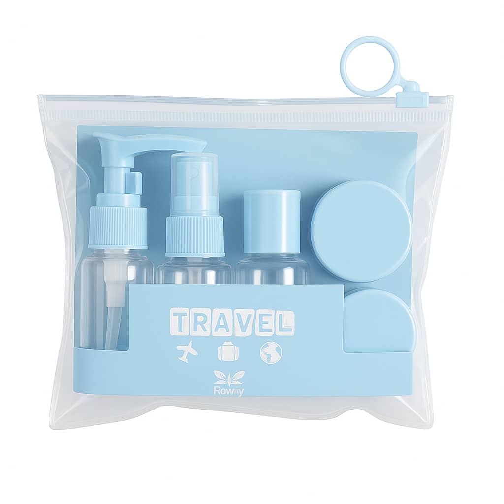 Kit Frascos Potes Viagem Silicone 30ml Condicionador Shampoo Creme Cosméticos 6 peças