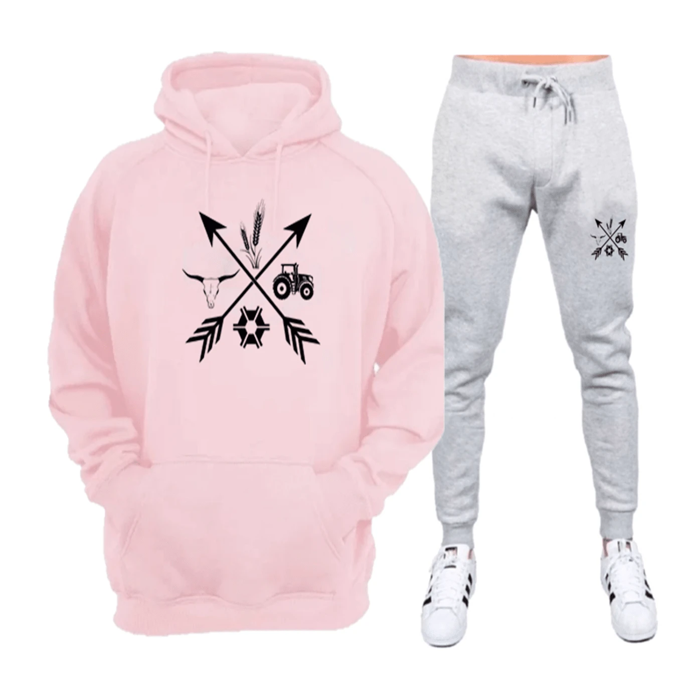 Conjunto Moletom Flanelado Estampa Agro Super Confortavél Ótima Qualidade