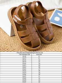 Spring And Summer New Boy's And Girl's Sandals - Simple And Fashionable Soft Soled Closed Toe Children's Shoes, Suitable For Indoor And Outdoor Hiking Shoes, Beach Shoes, Vacation Shoes