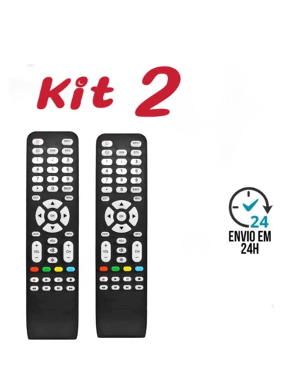 Kit 2  Controle Remoto Se Adapta a Todos Os Modelos De TV LCD/LED