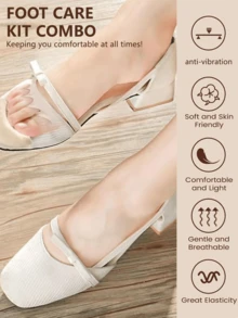 3 Pairs High Heel Pain Relief Insoles With Forefoot Cushion & Half-Length Soft Sponge Inserts For Women (3 Styles)