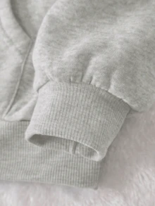 Sudadera hoodie sweatshirt dama mujer gorro capucha manga larga estampado Estrella Espacial otoño invierno - Gris Claro - Ver 3