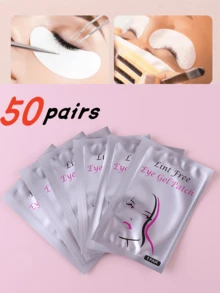 200对U型眼贴，纯天然植物提取胶原蛋白睫毛垫，用于嫁接睫毛，嫁接睫毛，睫毛垫，保湿眼贴 - 銀色 - 查看 11