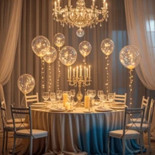 10/20 Pack LED Balloons, 24 Inches Light Up Balloons, Clear Helium Bobo Balloons, Glow Bubble With String Lights For Valentines Day, Halloween, Christmas, Wedding, Birthday Party Decoration - 彩色 - 查看 5