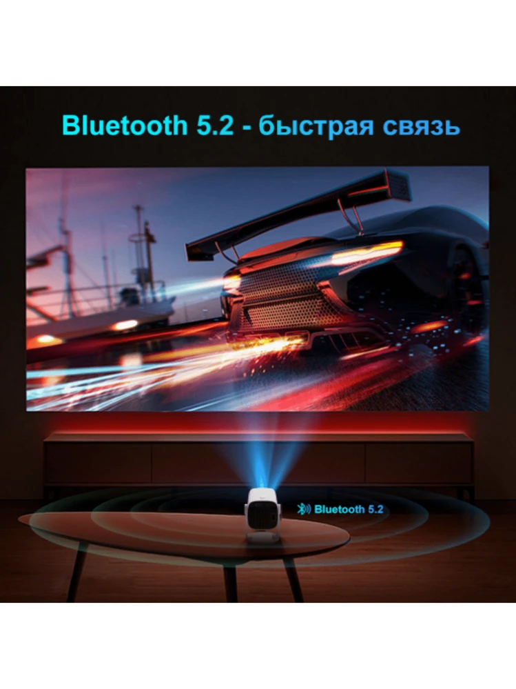 K2N-Mini 4K PVC iPhone対応プロジェクター リモコンフォーカス調整