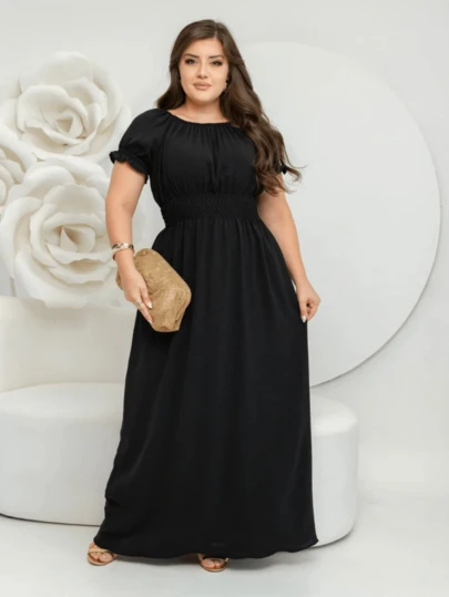 Vestido Longo Feminino Plus Size GG Gordinha Elegante Ciganinha