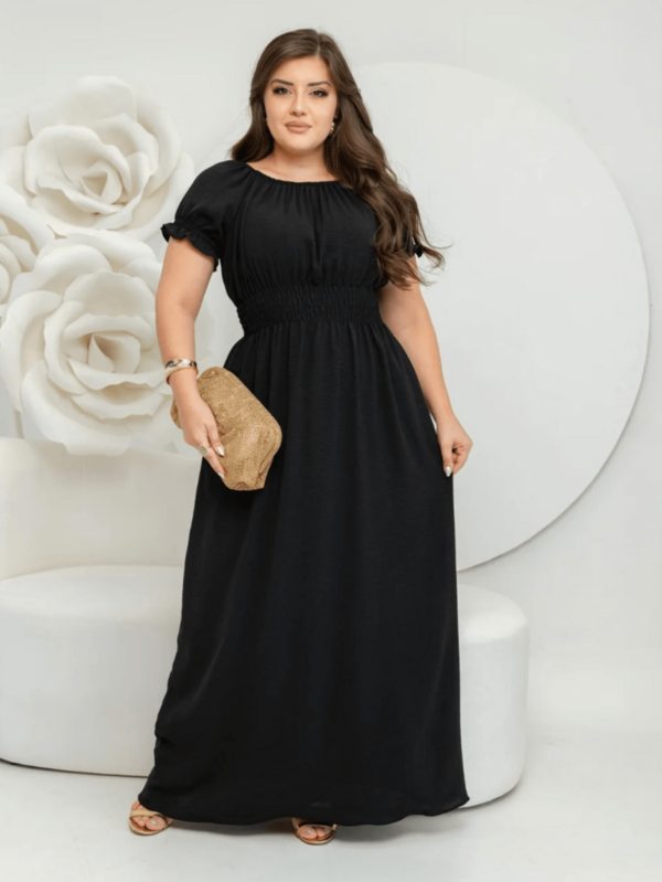 Vestido Longo Feminino Plus Size GG Gordinha Elegante Ciganinha