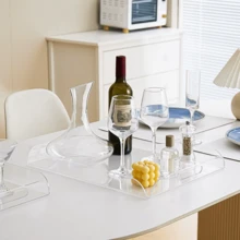 Acrylic Transparent Rectangular Serving Tray, Suitable For Party, Holiday, And Home Dinner Appetizer Platter - Transparent - View 7