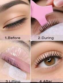 10Pcs 5 Sizes Jelly Lash Lift Pads - Self-Adhesive Silicone C-Curl Shields, Glue-Free Eyelash Lifting Tool For Home & Salon DIY Lash Perming,Cheap,Stocking Stuffers,Makeup,Makeup Tools,Cheap Stuff,Gifts,Gifts For Women,Christmas Gifts - Baby Pink - View 5