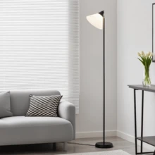 HonoDing Floor Lamp Standing Lamp Adjustable Head Arcylic Shade Floor Lamps For Living Room/Office/Bedroom ,,Classroom,Light Shade,Lamparas Para Sala Halloween Decorations,Lights For Room (Black) - 美規A型插(110-127V) - 查看 12