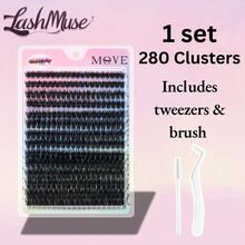 560PCS 80D Curl Lash Cluster Kit – Wispy Fluffy Faux Mink Eyelash Extensions, Natural To Dramatic Volume Individual Lashes,Beginner-Friendly, Perfect For Daily Makeup, Wedding, Party, Travel, Christmas, Halloween, Thanksgiving & Birthday Gifts - DD - Xem 7