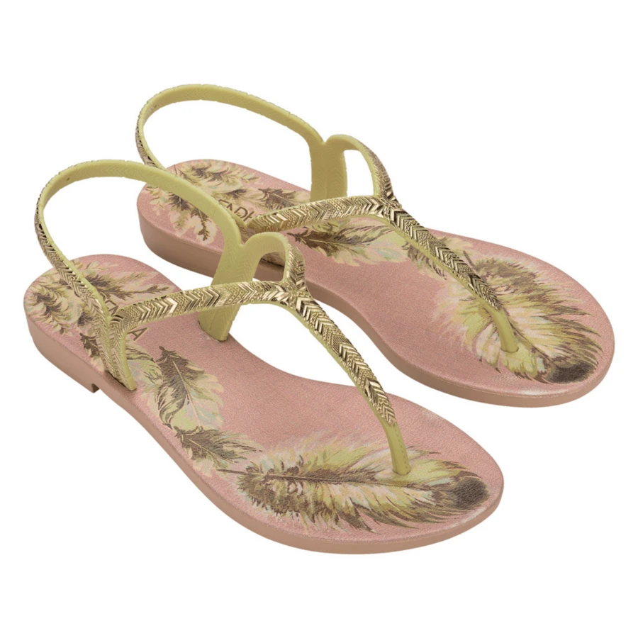 NEW GRENDHA FLAT SANDAL LOVE IN FLOWER COMFORTABLE ORIGINAL - Green - View 1