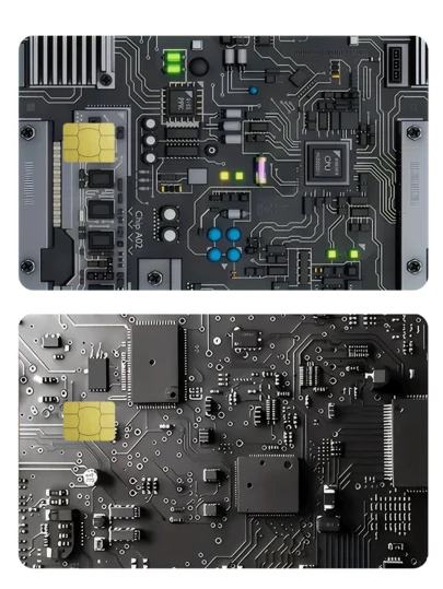 1pc Technology-Driven Circuit Board Credit Card Sticker, Anti-Friction And Anti-Scratch, Personalized Cool PVC Fingerprint-Resistant Durable Credit Card Protector, Suitable For Men And Women, Small Chip Card, Bank Card, Credit Card, Transportation Card, Campus Card DIY Decoration, Back To School Supplies