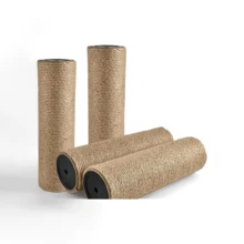 单根猫爬柱、猫爬架（含天然黄麻绳杆）、木制猫玩具、拉菲草替换柱、耐用耐磨替换柱、全高爬柱 - 米色 - 查看 8