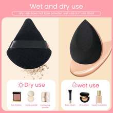 mik&joe 6 pièces Ensemble d'éponges de maquillage triangulaires, éponge de maquillage, houppette de poudre, houppette de poudre libre, houppette de poudre compacte, éponge de maquillage, texture douce et moelleuse, houppette pour les doigts, outils de maquillage, éponge de fixation, houppette pour les doigts en flacon, houppette de poudre douce, houppette de poudre à double usage sec et humide, outils de maquillage, produits de beauté, houppette de poudre, coussin d'air, outils de maquillage multifonctionnels, produits de beauté et de soins de la peau, éponge de maquillage, outils de nettoyage du visage, outils de maquillage, rangement de voyage, convient pour le maquillage, palette d'ombres à paupières, applicable au visage et au corps, outils de maquillage