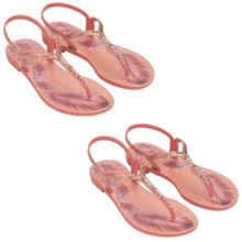 NEW GRENDHA FLAT SANDAL LOVE IN FLOWER COMFORTABLE ORIGINAL - Dusty Pink - View 2