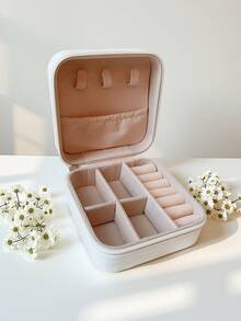 Large-Capacity Luxury Leather Double-Layer Jewelry Storage Box With Layered Design And Accessory Tray. Suitable For Women/Girls, It Can Store Earrings, Necklaces, Rings, And Bracelets. It Is The Perfect Gift For Mothers/Wives/Valentine's Day Or For Classmates And Best Friends During Back-To-School Season.,Room Decor - Multicolor - View 11