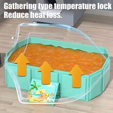 可折叠单人浴缸，带排水塞，可折叠淋浴浴缸，便携式浴室游泳池，猫狗洗澡盆，浴室日托旅行 - 彩色 - 查看 9