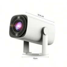 4K迷你投影仪，PVC材质便携式投影仪，支持270°旋转和自动梯形校正，原生1080P分辨率，22000流明，家用智能影院投影仪。TOPTRO WiFi 6蓝牙短焦户外投影仪，兼容iOS/安卓设备，内置扬声器，适用于弱光环境，搭配外接扬声器效果更佳！美规插头 - 白色 - 查看 7