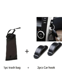 Collapsible Car Trash Can, Hanging Garbage Bag Holder, Portable Trash Bin For Car, Travel, Camping, Car Accessories, Car Interior Accessories - Black - View 9