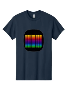 Barcode-Tv-Screen Men's Graphic Tee, 100% Cotton, Comfortable Casual Summer Wear, Machine Washable, Travel Clothes, Barcode, Colorful Gradient, Black Lines, Rainbow Colors, Vibrant Hues, Modern Design, Digital Art, Graphic ElementClothing Salesgraphic T-Shirt, Custom T-Shirt, Funny T-Shirt, Men's T-Shirt, Top, Crew Neck - BAH551