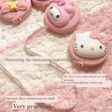 1 件  Kawaii  卡通可爱迷你伸缩卷尺 1.5 米，自动肉桂色紧凑尺子，适用于测量身体、办公室、学校、礼物