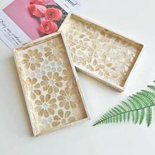 1 Stück INS Stil Dekoschale mit Muscheleinlage, bunte Patchwork Quadrate, handgefertigt. Geeignet zur Dekoration von Wohnzimmer Couchtisch, Esstisch und für den täglichen Gebrauch. Kann auch als Geschenk oder Partytischdekoration verwendet werden.